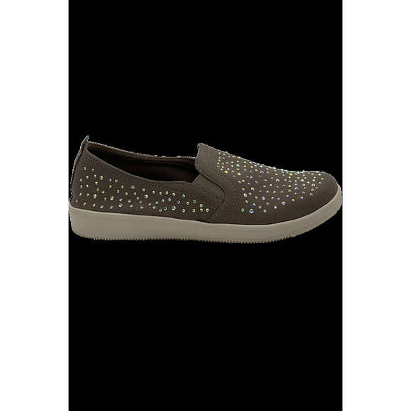 Skechers Shoes - Skechers Rhinestone Slip-On Madison Ave Taupe - Wide